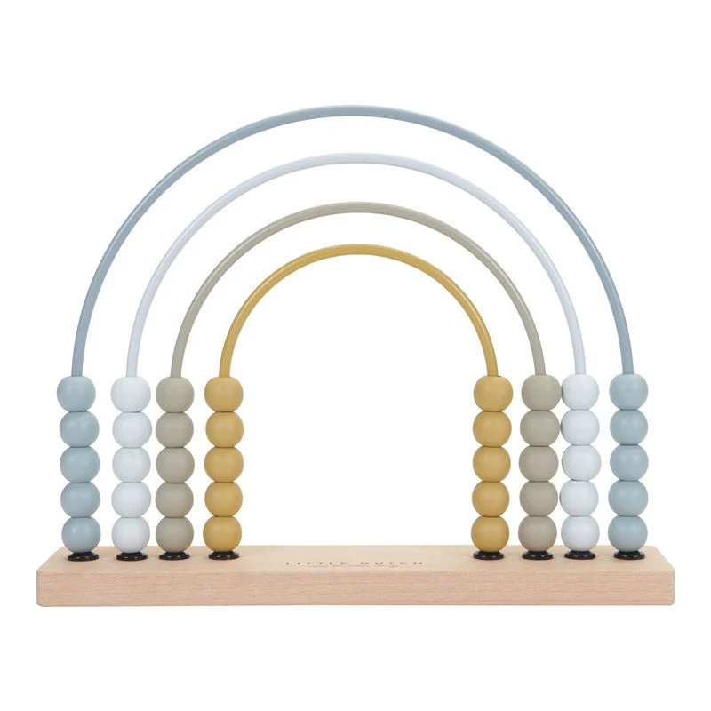JUGUETE DE MADERA LITTLE DUTCH ·ÁBACO ARCOÍRIS AZUL·