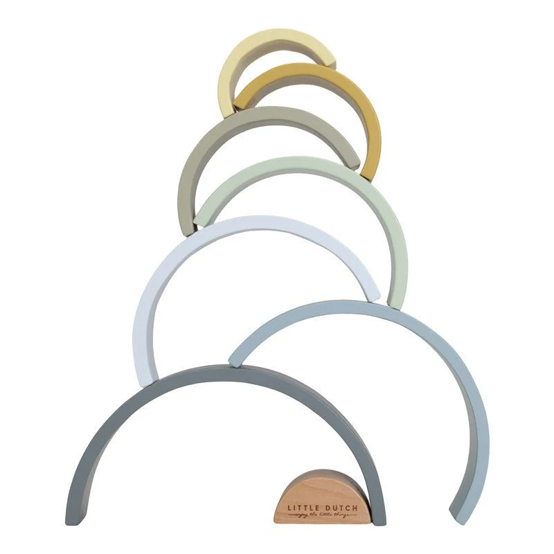 JUGUETE DE MADERA LITTLE DUTCH ·ARCOÍRIS APILABLE AZUL· - Imagen 3