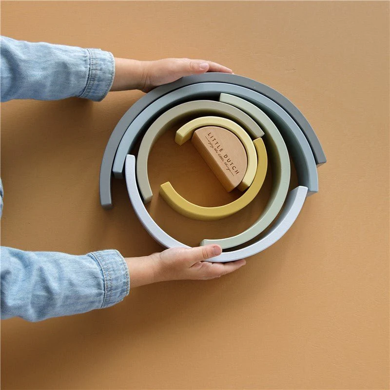 JUGUETE DE MADERA LITTLE DUTCH ·ARCOÍRIS APILABLE AZUL· - Imagen 9