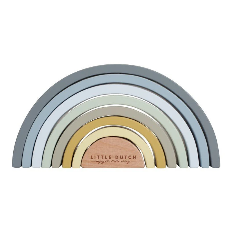 JUGUETE DE MADERA LITTLE DUTCH ·ARCOÍRIS APILABLE AZUL·