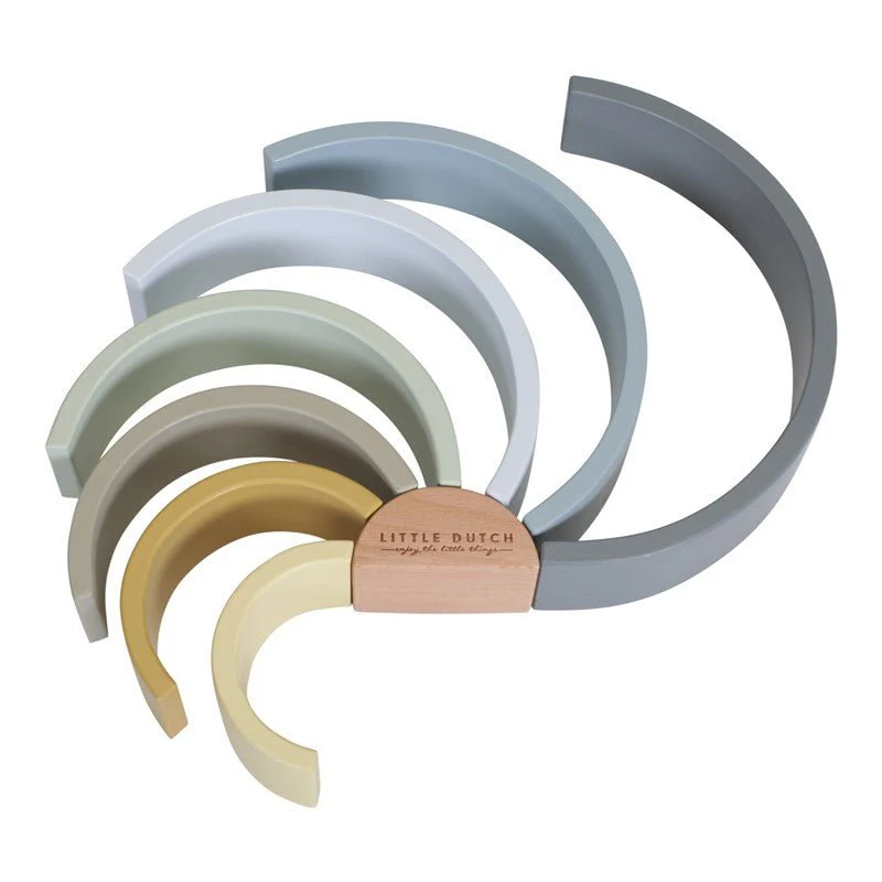 JUGUETE DE MADERA LITTLE DUTCH ·ARCOÍRIS APILABLE AZUL· - Imagen 4