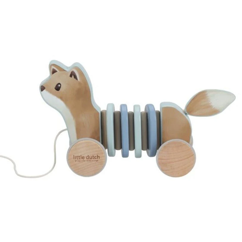 JUGUETE DE MADERA LITTLE DUTCH ·ARRASTRE ZORRO FOREST FRIENDS·