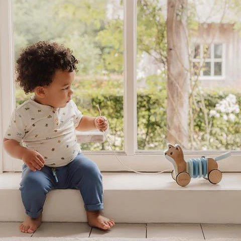 JUGUETE DE MADERA LITTLE DUTCH ·ARRASTRE ZORRO FOREST FRIENDS· - Imagen 2