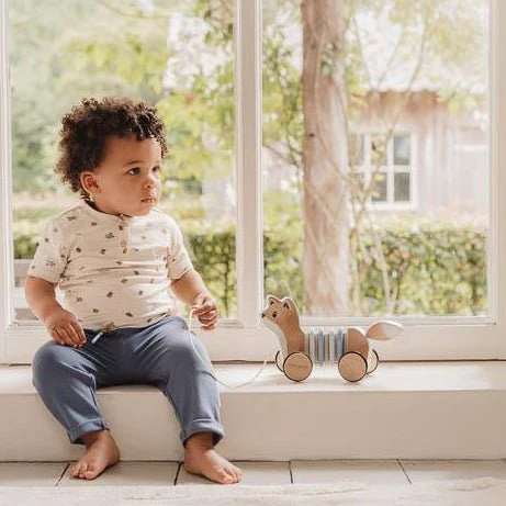 JUGUETE DE MADERA LITTLE DUTCH ·ARRASTRE ZORRO FOREST FRIENDS· - Imagen 4