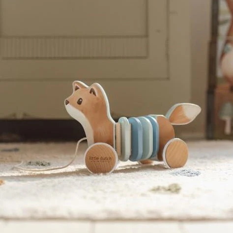 JUGUETE DE MADERA LITTLE DUTCH ·ARRASTRE ZORRO FOREST FRIENDS· - Imagen 5
