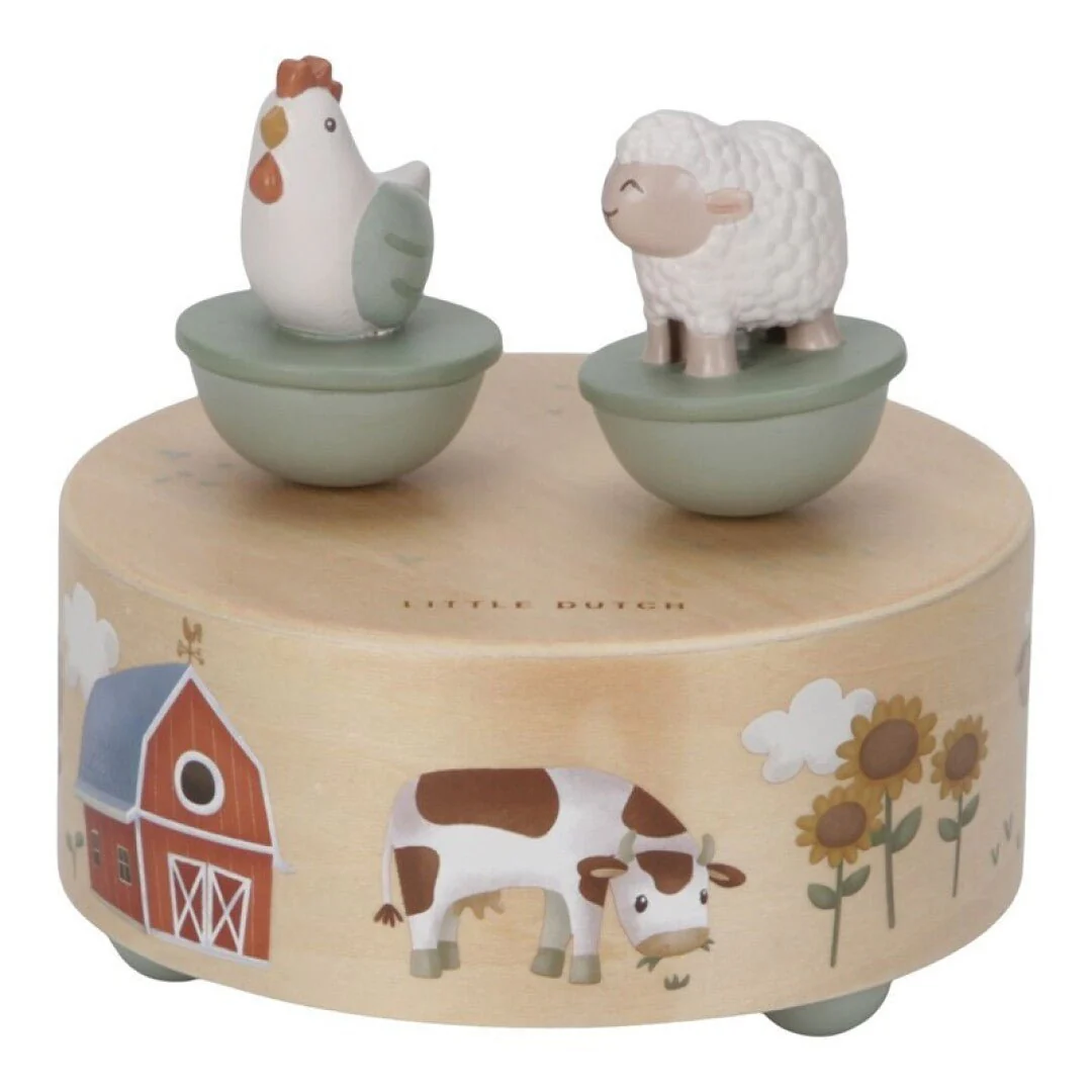 JUGUETE DE MADERA LITTLE DUTCH ·CAJA DE MÚSICA LITTLE FARM· - Imagen 6