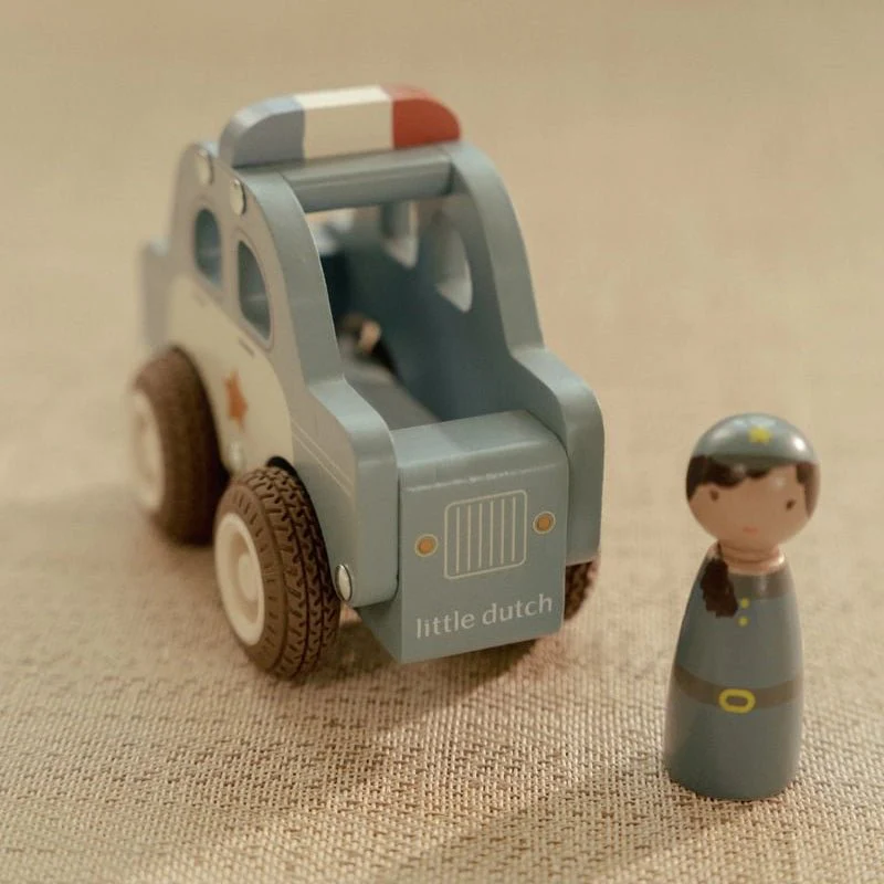 JUGUETE DE MADERA LITTLE DUTCH ·COCHE DE POLICÍA· - Imagen 9