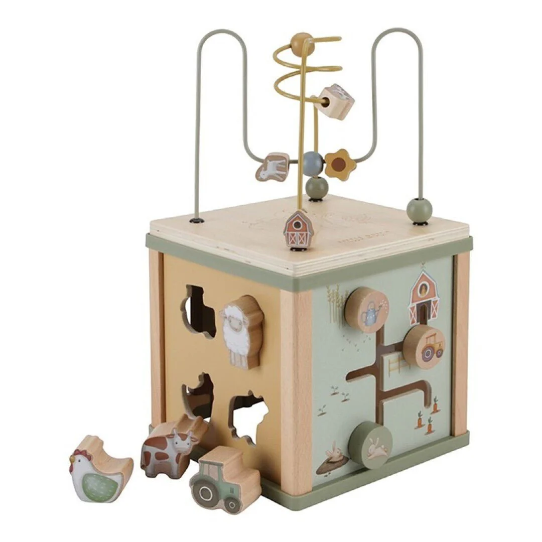 JUGUETE DE MADERA LITTLE DUTCH ·CUBO DE ACTIVIDADES LITTLE FARM·