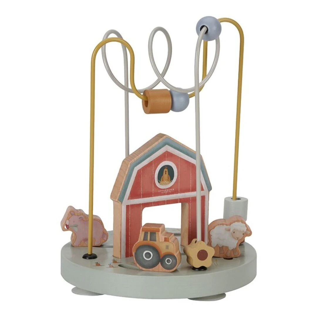 JUGUETE DE MADERA LITTLE DUTCH ·ESPIRAL DE CUENTAS LITTLE FARM·