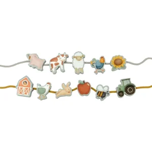 JUGUETE DE MADERA LITTLE DUTCH ·FIGURAS DE MADERA PARA ENLAZAR LITTLE FARM·