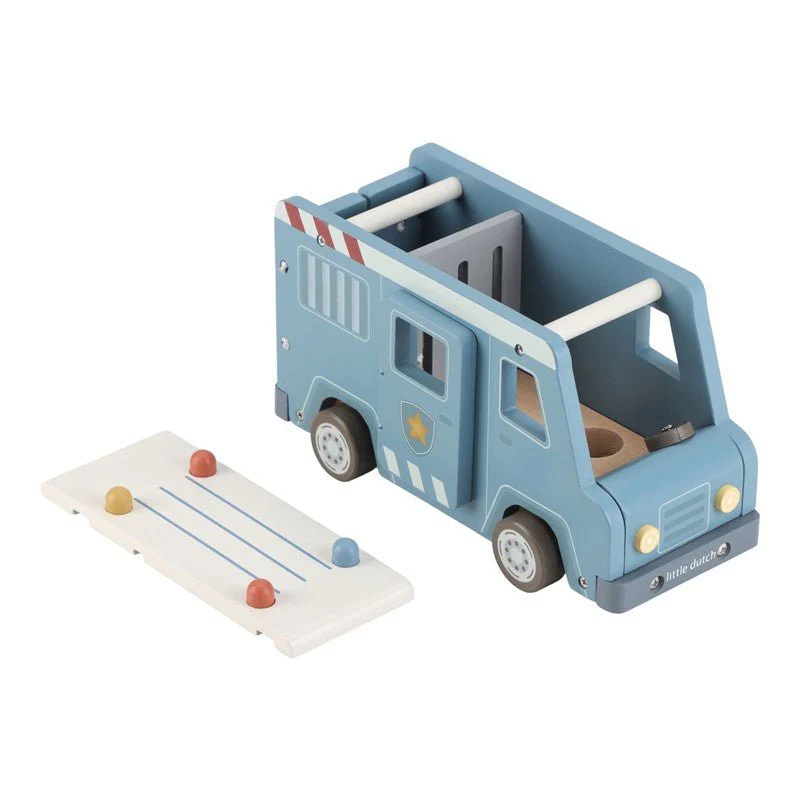 JUGUETE DE MADERA LITTLE DUTCH ·FURGÓN POLICIAL· - Imagen 4