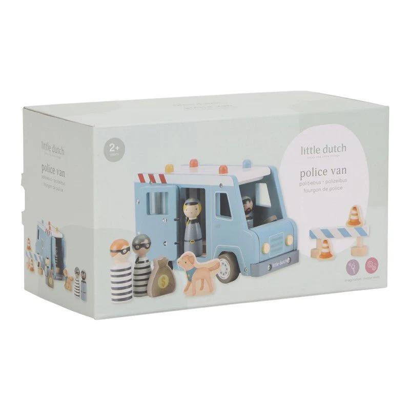 JUGUETE DE MADERA LITTLE DUTCH ·FURGÓN POLICIAL· - Imagen 7