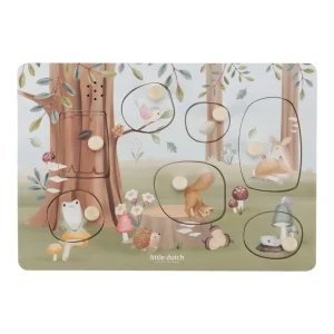 JUGUETE DE MADERA LITTLE DUTCH ·PUZZLE CON SONIDO FOREST FRIENDS·