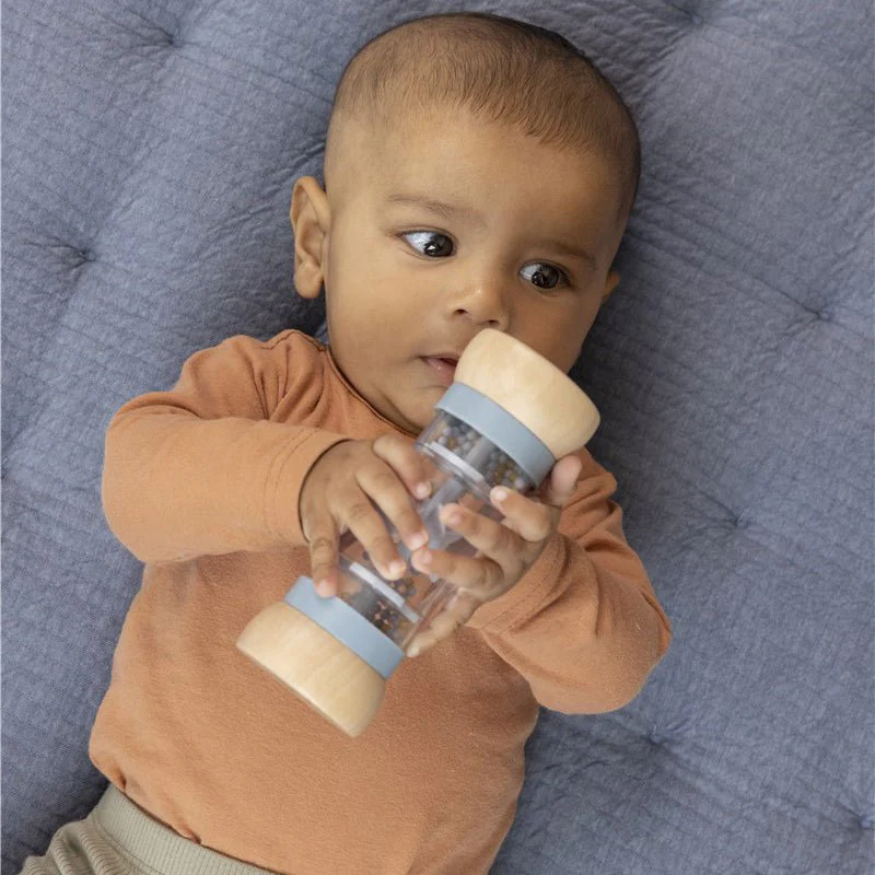 JUGUETE DE MADERA LITTLE DUTCH ·SONAJERO PALO DE LLUVIA AZUL· - Imagen 5