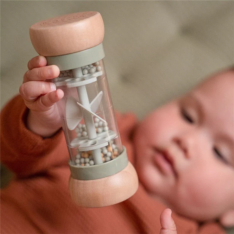 JUGUETE DE MADERA LITTLE DUTCH ·SONAJERO PALO DE LLUVIA VERDE· - Imagen 2