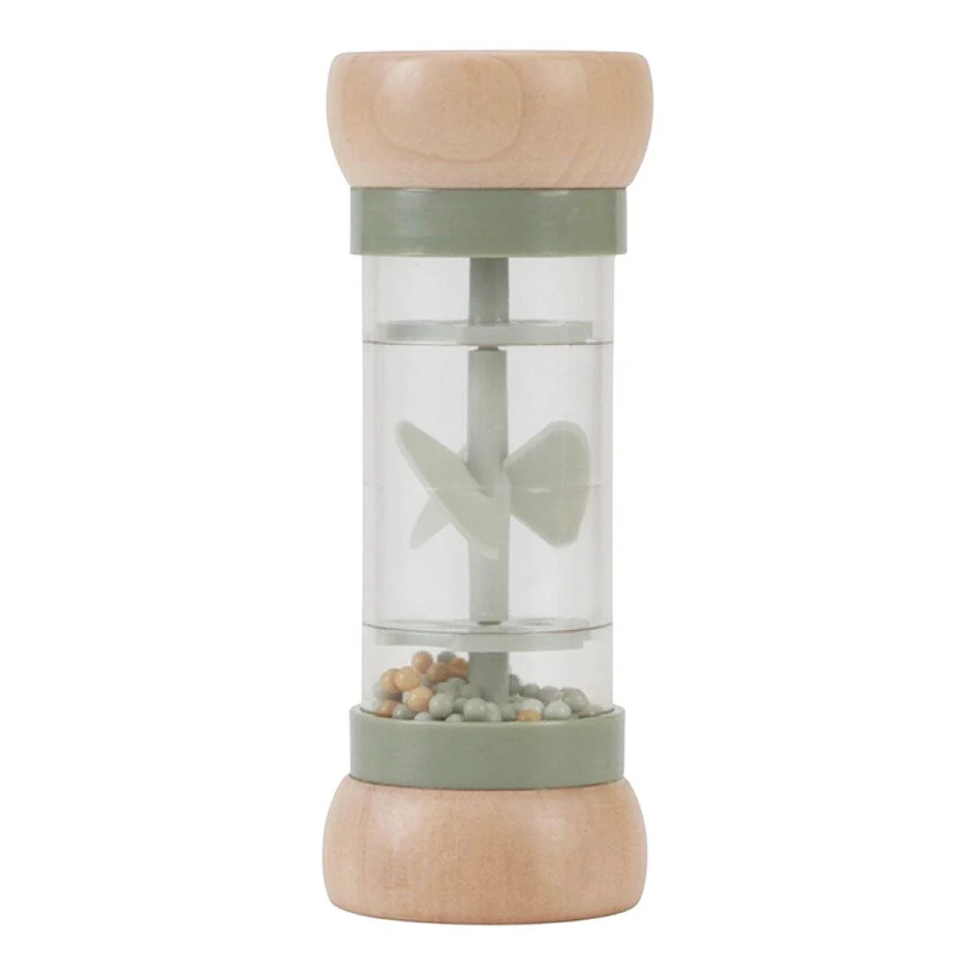 JUGUETE DE MADERA LITTLE DUTCH ·SONAJERO PALO DE LLUVIA VERDE·