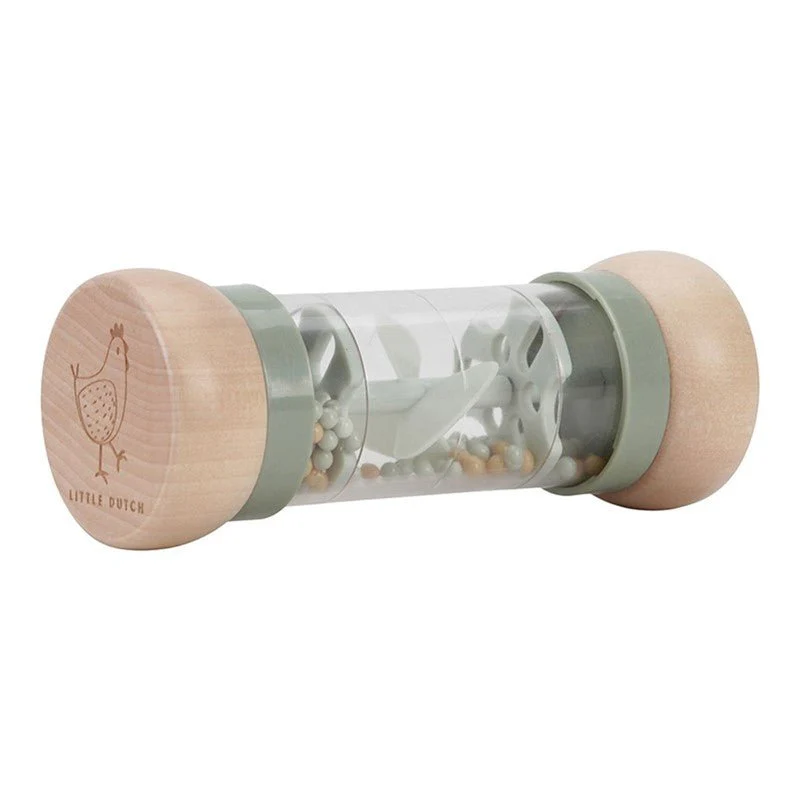 JUGUETE DE MADERA LITTLE DUTCH ·SONAJERO PALO DE LLUVIA VERDE· - Imagen 3