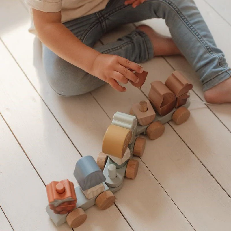 JUGUETE DE MADERA LITTLE DUTCH ·TREN APILABLE FOREST FRIENDS· - Imagen 3