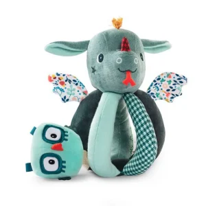 JUGUETE DE TELA LILLIPUTIENS ·SONAJERO CON ASAS JOE EL DRAGÓN·