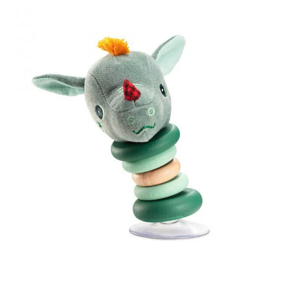 JUGUETE DE TELA Y MADERA LILLIPUTIENS ·SONAJERO SWING CON VENTOSA JOE· - Imagen 2