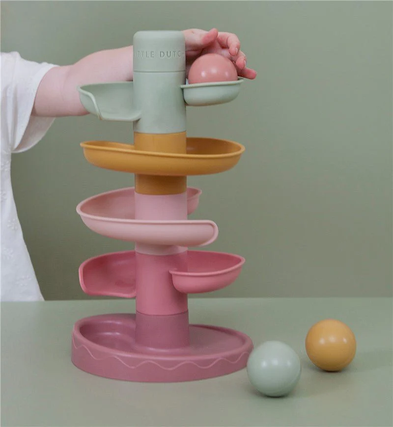 JUGUETE SENSORIAL LITTLE DUTCH ·CIRCUITO BOLA ROSA· - Imagen 5