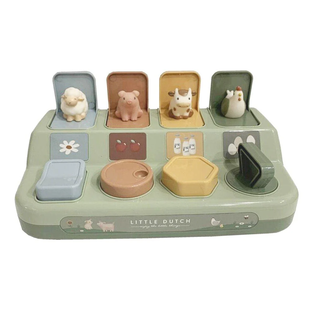 JUGUETE SENSORIAL LITTLE DUTCH ·POP UP ANIMALES GRANJA· - Imagen 4