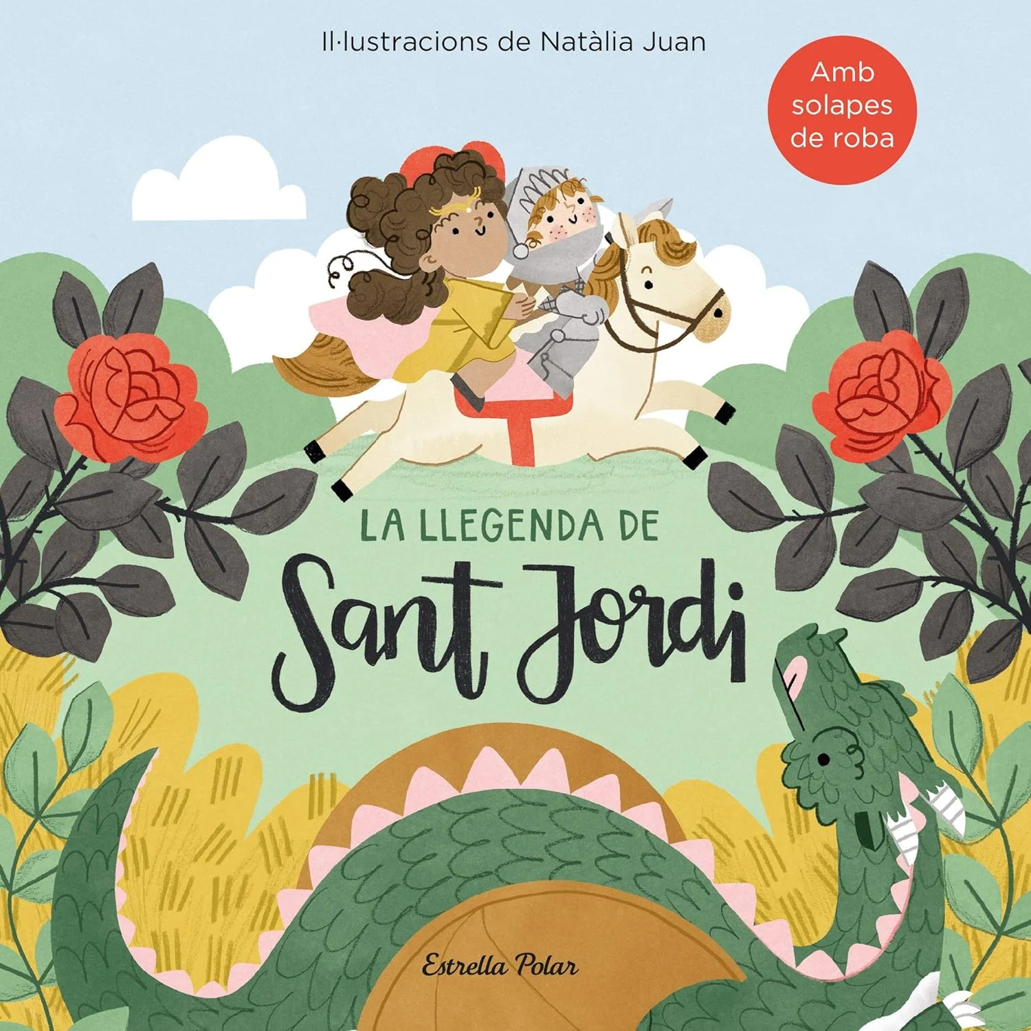 LLIBRE INFANTIL - LA LLEGENDA DE SANT JORDI AMB SOLAPES DE ROBA