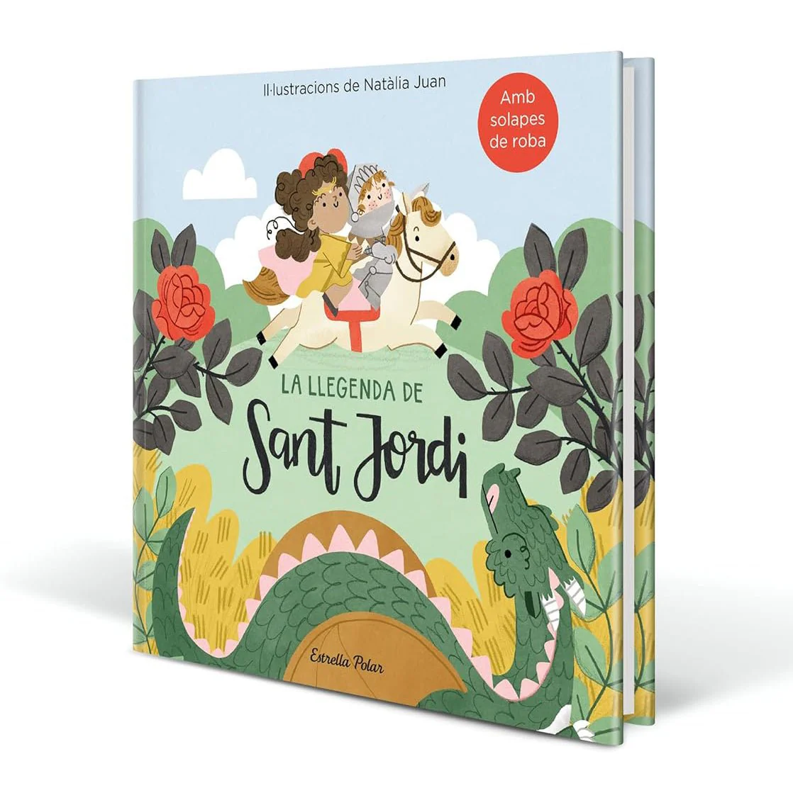 LLIBRE INFANTIL - LA LLEGENDA DE SANT JORDI AMB SOLAPES DE ROBA - Imagen 2