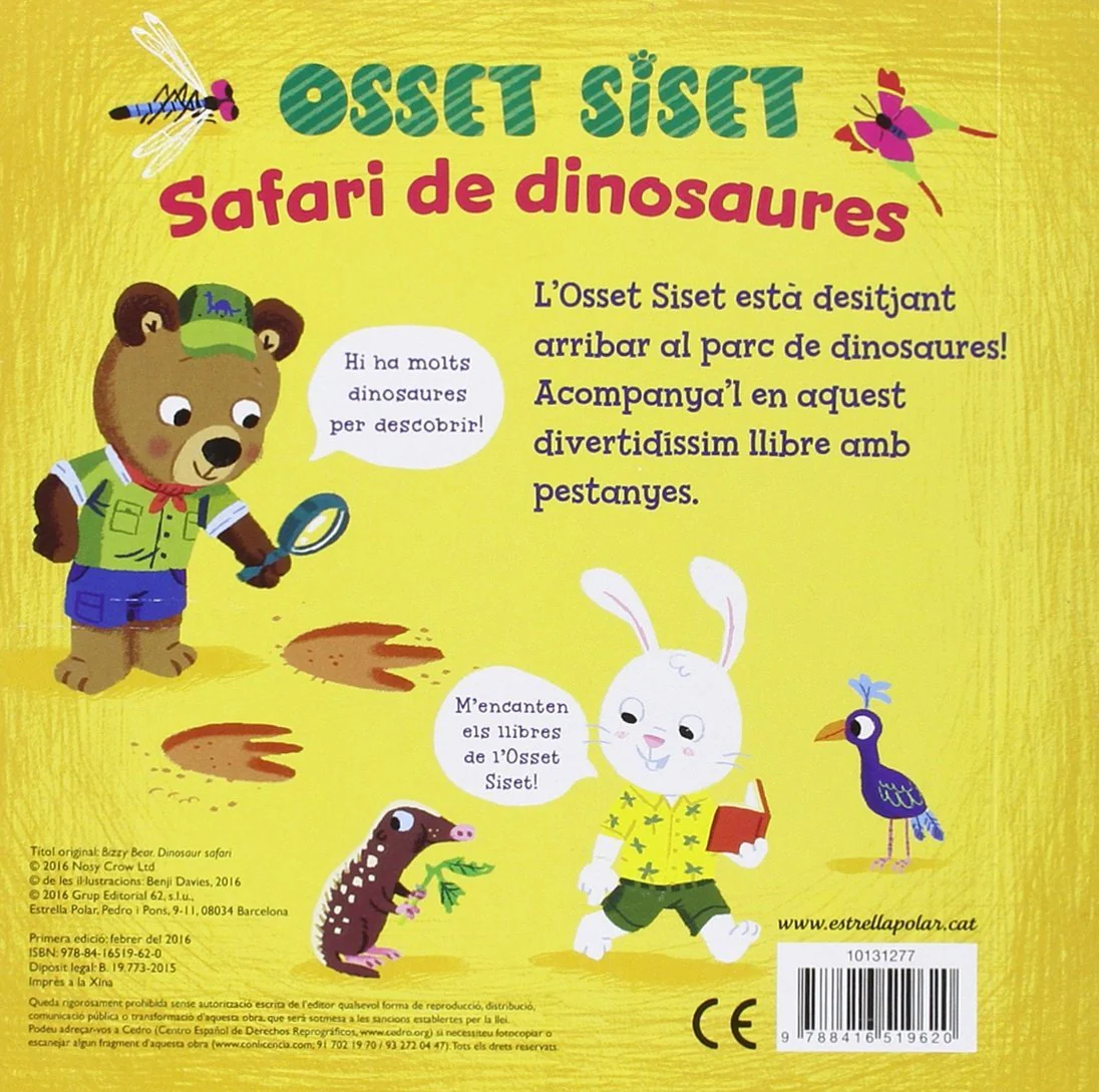 LLIBRE INFANTIL - OSSET SISET SAFARI DE DINOSAURES - Imagen 2