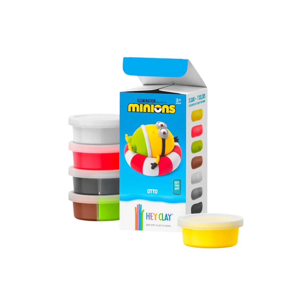 Set de 5 Potes de Arcilla para Modelar: Minions - Otto | Hey Clay - Imagen 3