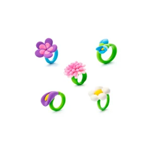 Set de 3 Potes de Arcilla para Modelar: Anillos - Flores | Hey Clay