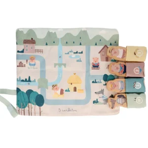 MANTEL DE JUEGO ·LOS TRES CERDITOS Y LOBO·