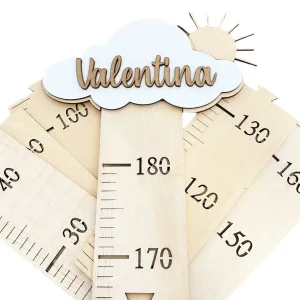 MEDIDOR INFANTIL PERSONALIZADO ·NUBE Y SOL·