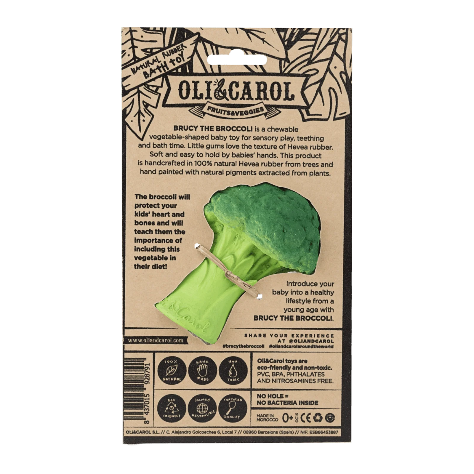 MORDEDOR 100% CAUCHO NATURAL OLI&CAROL ·BROCOLI· - Imagen 5