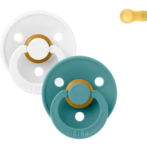 PACK 2 CHUPETES BIBS ·ROUND WHITE/ISLAND SEA·