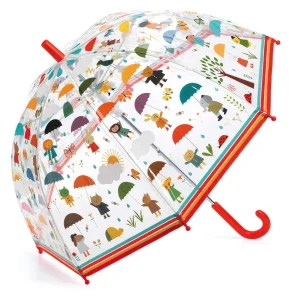 PARAGUAS INFANTIL DJECO TRANSPARENTE ·BAJO LA LLUVIA·