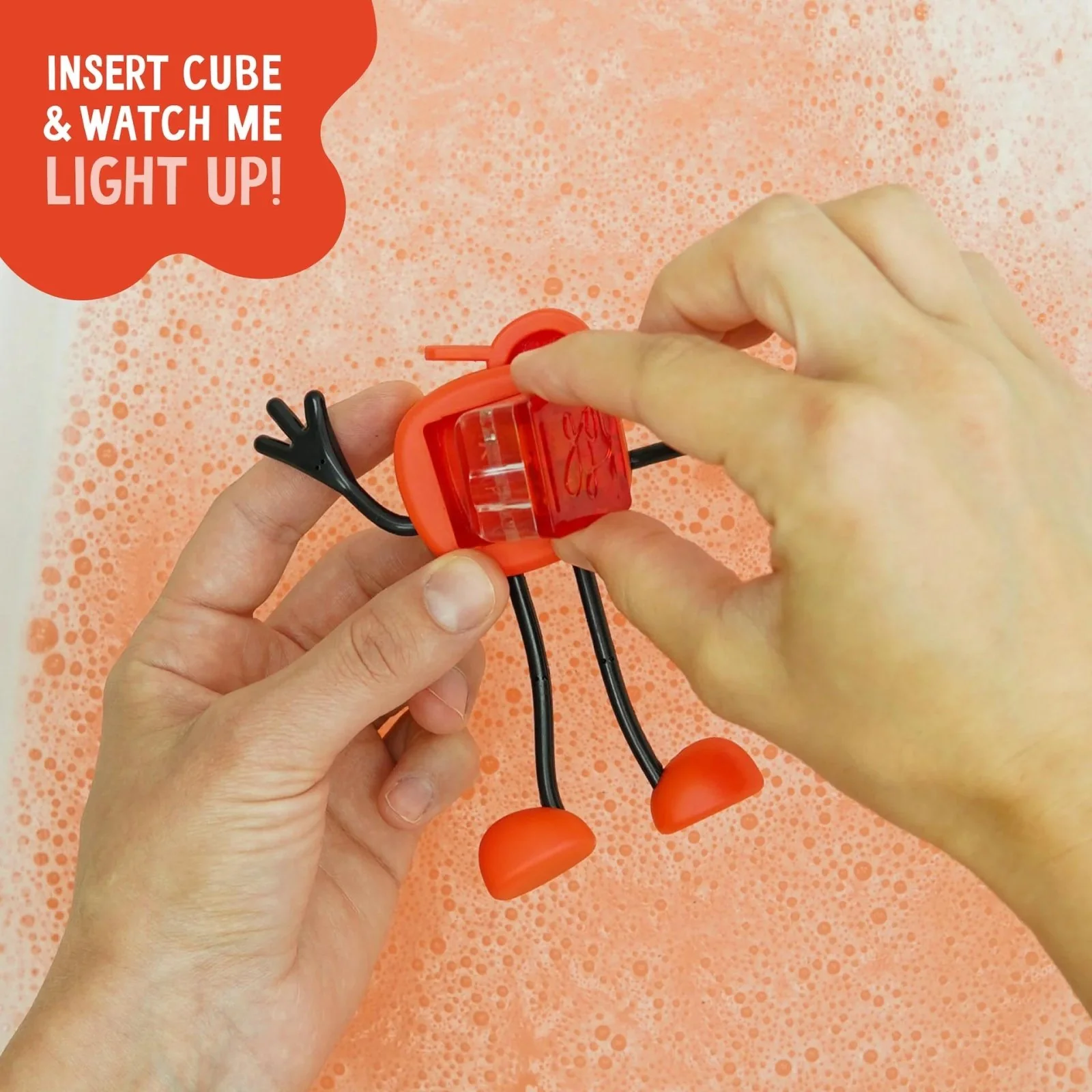 PERSONAJE Y 2 CUBOS DE LUZ PARA EL BAÑO GLOPALS ·SAMMY ROJO· - Imagen 8