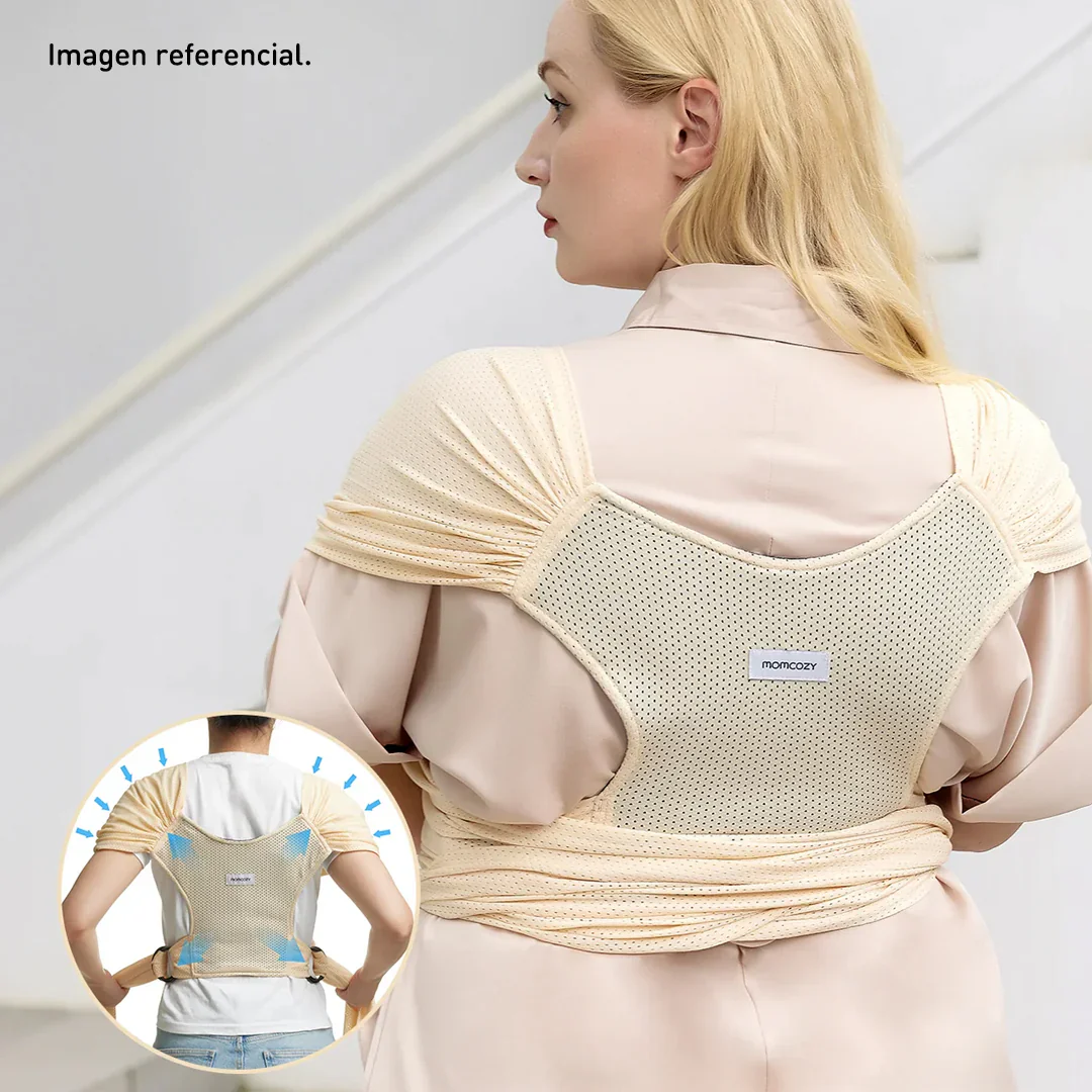 Portabebé Fular - Gris | MomCozy - Imagen 7