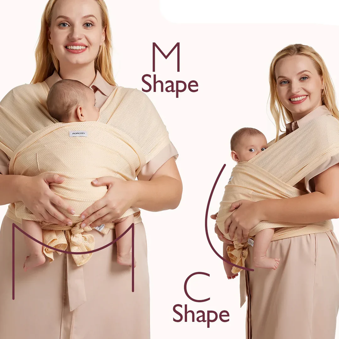 Portabebé Fular - Gris | MomCozy - Imagen 6