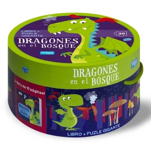PUZZLE GIGANTE + LIBRO ·DRAGONES EN EL BOSQUE·