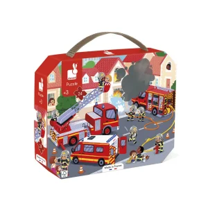 PUZZLE JANOD +3 AÑOS ·LOS BOMBEROS 24 PIEZAS·