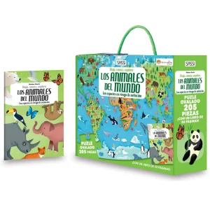 PUZZLE + LIBRO EDUCATIVO ·LOS ANIMALES DEL MUNDO·