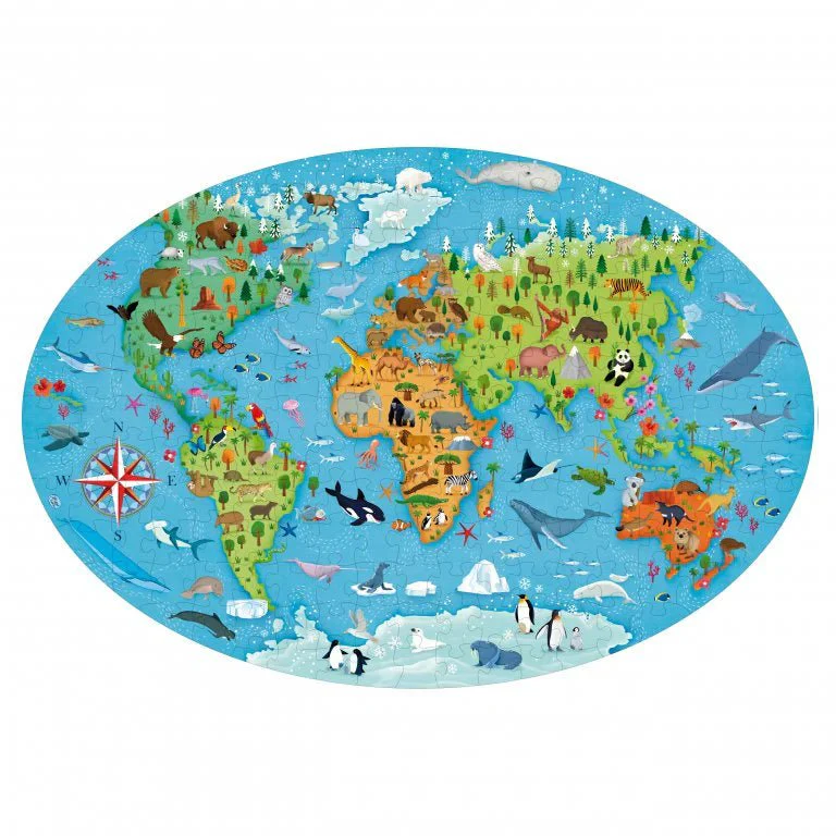 PUZZLE + LIBRO EDUCATIVO ·LOS ANIMALES DEL MUNDO· - Imagen 2