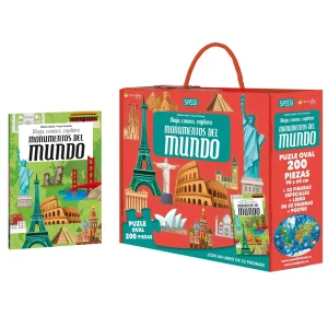 PUZZLE + LIBRO EDUCATIVO ·MONUMENTOS DEL MUNDO·