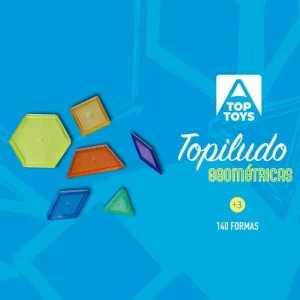 SET DE 140 UNIDADES DE FORMAS GEOMÉTRICAS DE COLORES TRANSLÚCIDAS TOPILUDO