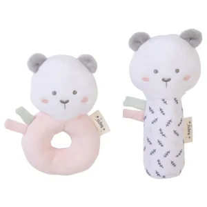 SET DE DOS SONAJEROS DE TELA SARO ·ROSA·