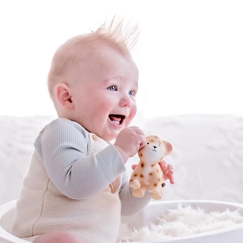 SONAJERO MORDEDOR 100% CAUCHO NATURAL TIKIRI ·LEOPARDO· - Imagen 4