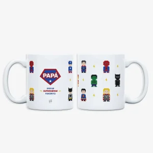 TAZA UO ·PAPÁ, ERES MI SÚPERHEROE FAVORITO·