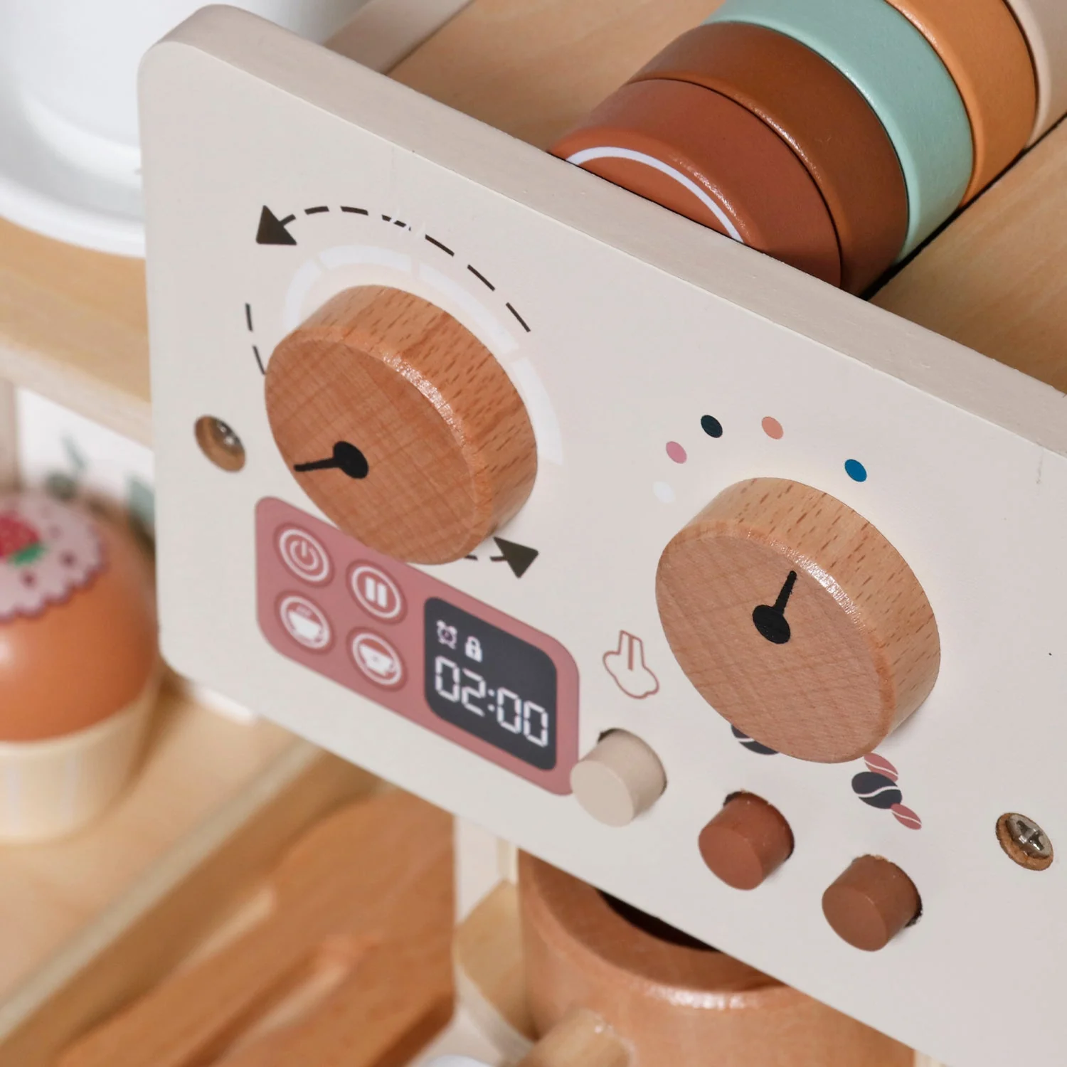 Cafetera Infantil de Madera Multicolor | Form Design - Imagen 4