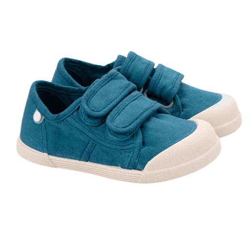 ZAPATILLAS RESPETUOSAS IGOR ·LONA VELCRO AZUL PETRÓLEO·